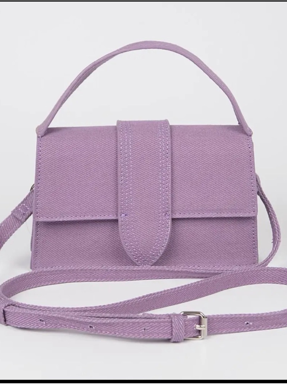Lilac Top-Handle Crossbody Bag